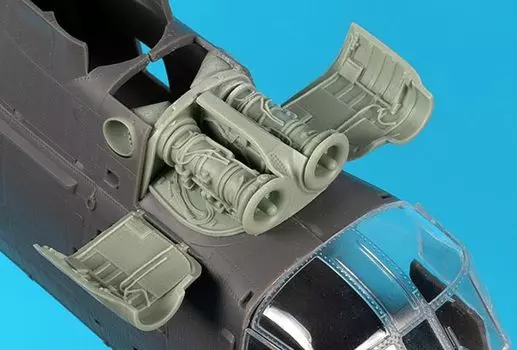 Black Dog Детали двигателя Westland Sea King из смолы HAUA48200 1/48 (для Airfix) (Самолет)