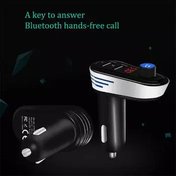 Black Dual USB 5V 3.1A Car Charger BT Handsfree FM Music MP3 Player