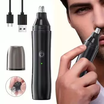Black Electric Nose Hair Trimmer Rechargeable Ear and Nose Hair Trimmer Professional Painless Nose Hair Trimmer for MenAnd Women чёрный