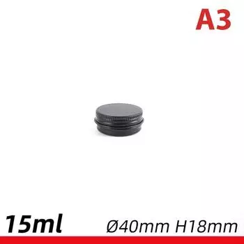 Black Empty Round Aluminum Box Metal Tin Cans Cosmetic Cream Diy Refillable Jar 4*1.8cm