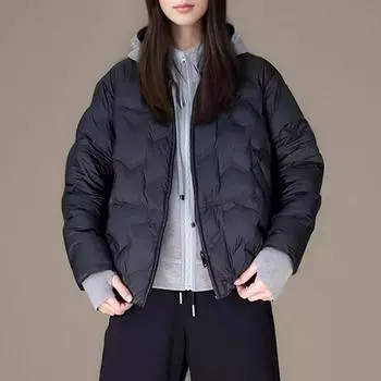 Black Fashion Temperament Versatile Cotton Clothes Women s Winter New Niche Design Cotton Coat M чёрный