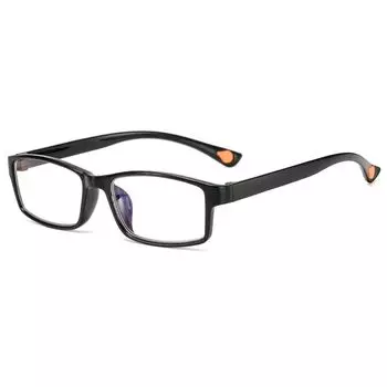 Black Finished Myopia Glasses Computer Eyeglasses Nearsighted Glasses Short Sighted Spectacles black&orange-100