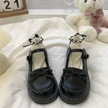 Black flat-soled small leather shoes women s summer 2025 new student versatile Mary Jane shoes 88 random delivery in stock.