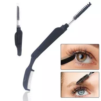 Black Foldable Eyebrow Brush Makeup Brush Cosmetic Tools Eyelashes Comb Eyelashes Extension чёрный