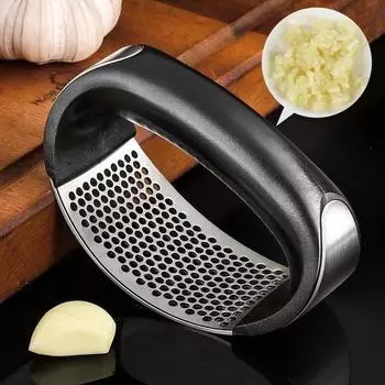 Black Garlic Press Garlic Mashers Manual Ring Garlic Peeler Garlic Beater Stainless Steel Garlic Mashers