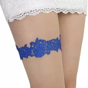 Black Garter Wedding Garter Set Lace Garters Belt Bride Women White Blue Elastic Lace чёрный