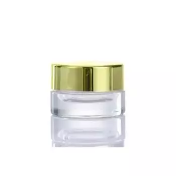 Black Gold Eye Cream Pots Mini Makeup Jar Refillable Bottles Glass Lotion Vials Cosmetic Container gold clear 3g
