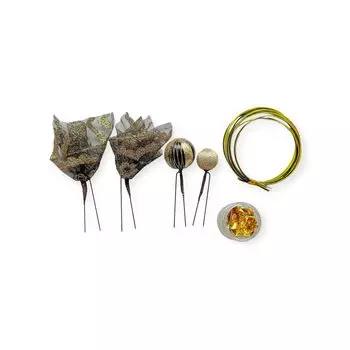 Black gold hair hair ball gold graduation wedding ornament, coming-of-age ceremony, accessory, kanzashi, mizuhiki, leaf, headdress, ceremony, kimono, чёрный