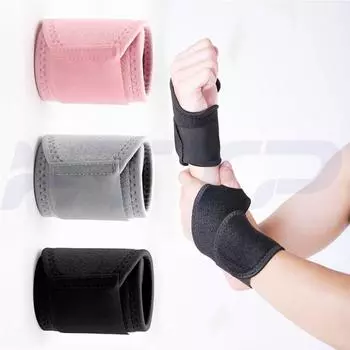 Black Grey Pink Adjustable Wristband Anti Sprain Wrist Bandage New Carpal Tunnel Brace розовый