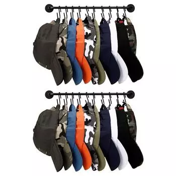 Black Hat Rack Space Saving Baseball Cap Storage Rack Baseball Cap Display Organizer Entryroom чёрный