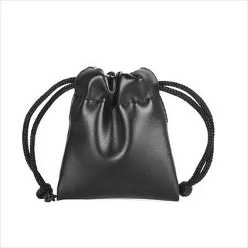 Black Headset Bag Draw String Bag Drawstring Bag Durable Earphone Cable Pouch Game Controller 7x8cm