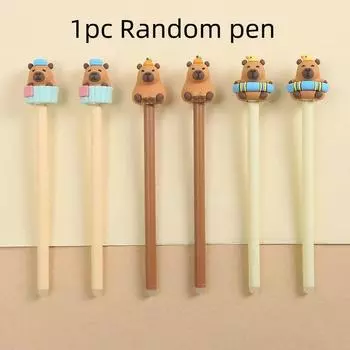 Black Ink Capybara Gel Pens Cartoon Capybara Press Gel Pen Office Writing style 1
