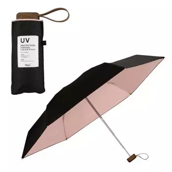 black inside tiny black light blocking UV cut for both sun and Folding rib for commuting to work or women Wpc. Parasol, color, [100% rate, 100% rate, чёрный