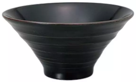 Black Kiritate Ramen x 20 x 10cm Chinese Rice Bowl Setomonohonpo [20 1200cc] чёрный
