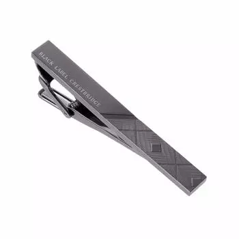 BLACK LABEL CRESTBRIDGE Оригинальный зажим для галстука Crest Bridge в клетку с сумкой для покупок Булавка для галстука 51V-03-083 (черный) чёрный