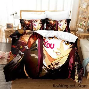 Комплект постельного белья Black Lagoon Single Twin Full Queen King Size Bed Set Adult Kid Bedroom Duvetcover Sets Anime Parure de lit Bed 70x133cm 2pcs
