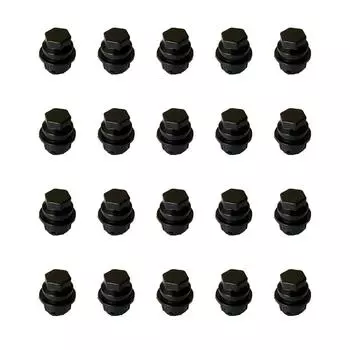 Black Lug Nut Cover M24-2.0 Hex 19mm Set 20 For Chevy Buick Pontiac Saturn 01-08