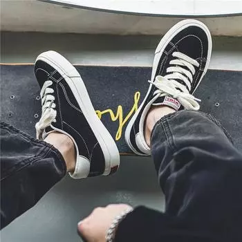 Black men s shoes autumn 2025 new trend versatile autumn casual board shoes men s sports trendy shoes 39 чёрный