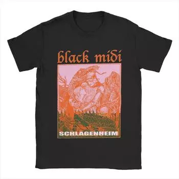Black Midi Schlagenheim Men s T Shirt Funny Tees Short Sleeve Crewneck T-Shirts 100% Cotton Birthday Gift Tops S чёрный