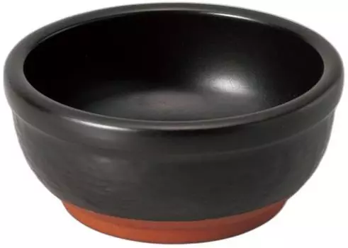 Black mini bibimbap pot x 15 x Ceramic bibimbap can be used on direct Setomonohonpo heat-resistant [15 6.5cm] pot, heat, чёрный