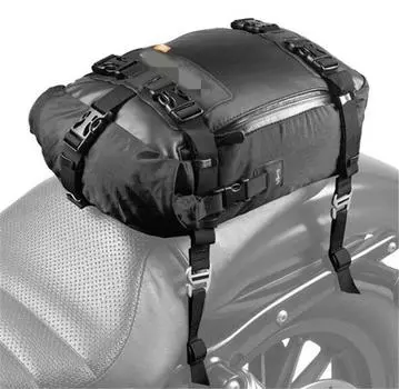 Black Motorcycle Rear Seat Trunk With Side Luggage Bag, Waterproof, 20L