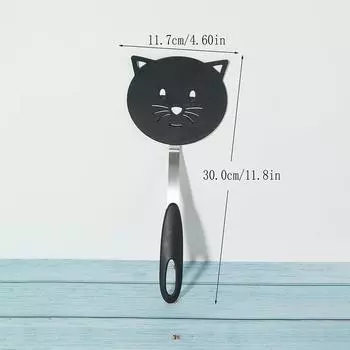 Black Nylon Spatula Cartoon Shaped Cat Stir Fry Spatula Household Non Stick Pot Protective -1pcs чёрный