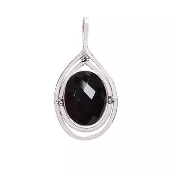 Black Onyx 925 Sterling Silver Pendant V8219, Black Pendant, Oval Pendant, Valentin s Day Gift, Gift For Her, Birthday Gift, Handmade Jewelry, Silver