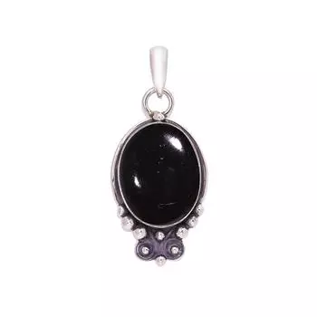 Black Onyx - Brazil 925 Sterling Silver Pendant V7693, Black Pendant, Oval Pendant, Valentin s Day Gift, Gift For Her, Birthday Gift, Handmade Jewelry