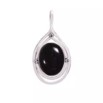 Black Onyx - Brazil 925 Sterling Silver Pendant V8265, Black Pendant, Oval Pendant, Valentin s Day Gift, Gift For Her, Birthday Gift, Handmade Jewelry