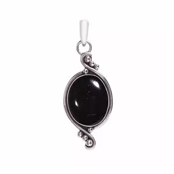 Black Onyx - Brazil 925 Sterling Silver Pendant V7718, Black Pendant, Oval Pendant, Valentin s Day Gift, Gift For Her, Birthday Gift, Handmade Jewelry