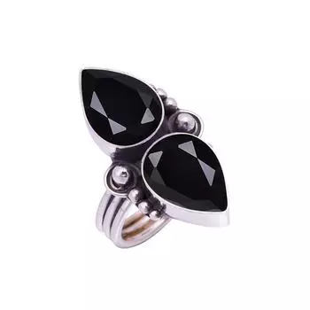 Black Onyx Gemstone 925 Sterling Silver Ring V9378, Black Ring, Pear Ring, Valentin s Day Gift, Gift For Her, Birthday Gift, Handmade Jewelry, Silver