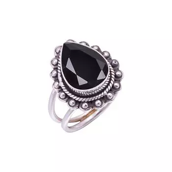 Black Onyx Gemstone 925 Sterling Silver Ring V9458, Black Ring, Pear Ring, Valentin s Day Gift, Gift For Her, Birthday Gift, Handmade Jewelry, Silver