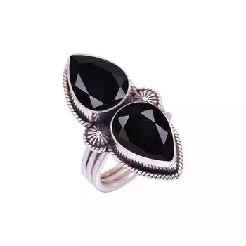 Black Onyx Gemstone 925 Sterling Silver Ring V9418, Black Ring, Pear Ring, Valentin s Day Gift, Gift For Her, Birthday Gift, Handmade Jewelry, Silver