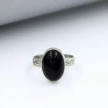Кольцо с черным ониксом, дизайнерское кольцо из стерлингового серебра 925 пробы, серебряные украшения, кольцо в стиле бохо, распродажа ко Дню труда, модные украшения 6