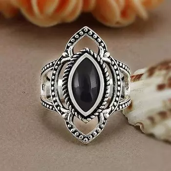 Black Onyx Gemstone Ring, 925 Sterling Silver Ring, Boho Designer Ring, Statement Ring, Birthday Gifts, Anniversary Gifts 6