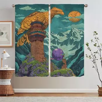 Black Out Шторы Салон 2 шт Guardian Condor Дешевые вещи с бесплатной доставкой для дома Перегородка Шторы для детской комнаты W50xH70cmx2pcs-CL