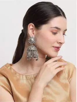 Black Oxidized Jhumka для женщин