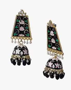 Black Oxidized Jhumka для женщин