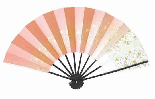 Black painted 9 cm 5 minutes Maisensu Made in Japan Dark brown Fan box included [Hanakage] (1217 Pink)