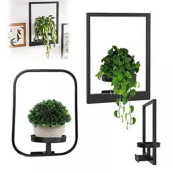 Black Picture Frame Wall Plant Holder Stylish Display Stands Outdoor чёрный