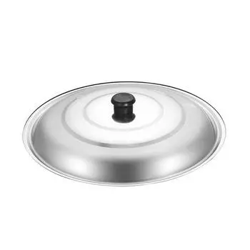 Black Plastic Knot Stainless Steel Pot Lid Anti-Scald Pot Cover Replacement Wok Lid Pan 32cm-ordinary