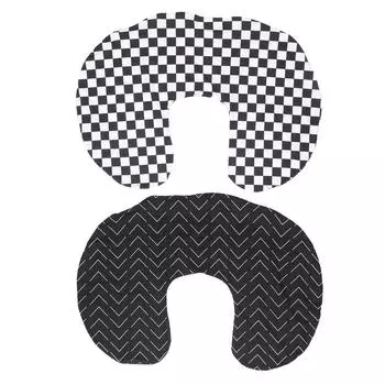 Black Print Baby Nursing Pillow Cover U Shaped Breastfeeding Pillow Cover Washable Nursing Pillow Ca Black and White Checkered