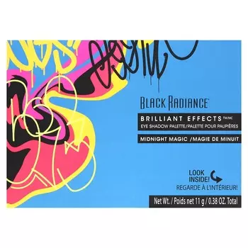 Black Radiance, блестящий эффект, палетка теней для век, midnight magic, 11 г (0,38 унции)
