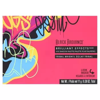 Black Radiance, палетка теней для век с блестящим эффектом, Tribal Bright, 0,38 унции (11 г)