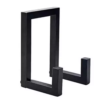 Black Record Storage Stand Holder Minimalist Retro Record Stand Heavy Duty Metal Vinyl Record Organizer for Records Photos Cosmetics 1pc чёрный