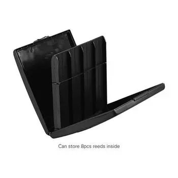 Black Reeds Case Holder Box ABS 8pcs Reeds Capacity for Saxophone Sax Clarinet Reeds чёрный