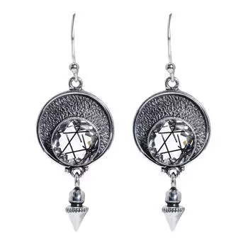 Black Rutilated Quartz 925 Sterling Silver Earring V6831, Black Earring, Round Earring, Valentin s Day Gift, Gift For Her, Birthday Gift, Handmade Jew