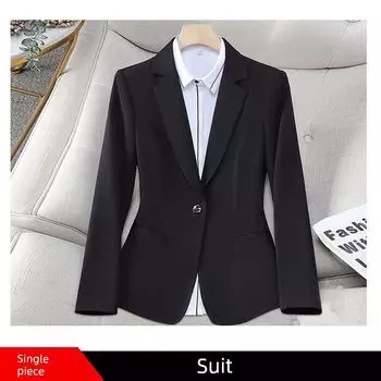 Black Small Business Suit Outwear Women s Spring & Fall 2024 New Arrival Fancy Temperament Leisure Women s Suit Suit Overalls 221 black single-layer suit 2XL