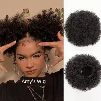 Black Small Roll High Ponytail One-Piece Net Pocket Balls Black (single pack)