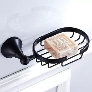 black Soap Dish Holder Bathroom Soap Basket Morden design Bathroom Accessories Hardware pendant Retro European чёрный